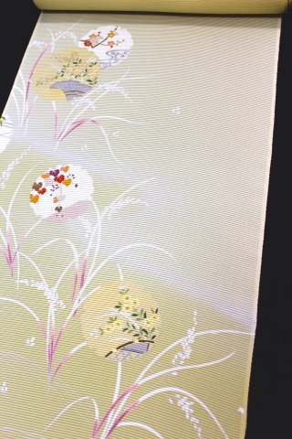 【千切屋謹製】高級正絹手描友禅 絽付下 草花文様 反物 五泉駒絽 新品 未仕立品 千切屋謹製】高級正絹手描友禅 絽付下 草花文様 反物 五泉駒絽