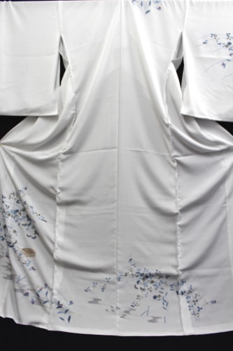 千切屋謹製】高級正絹手描友禅 絽付下 草花文様 反物 五泉駒絽