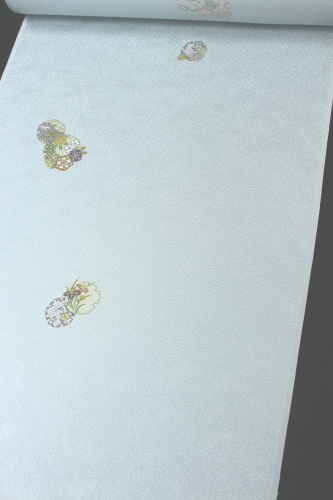 千總 創業460年 浜ちりめん 雪輪 飛び柄 素敵なデザイン 小紋 T-7669 千總 創業460年 浜ちりめん 雪輪 飛び柄 素敵なデザイン 小紋 T-7669