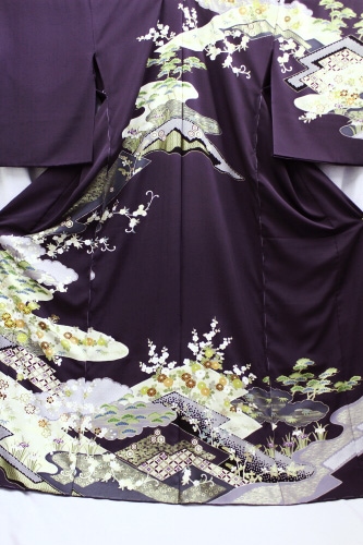 最高級丹後ちりめん訪問着「鹿の雲に四季の花」 | 販売着物商品,訪問着