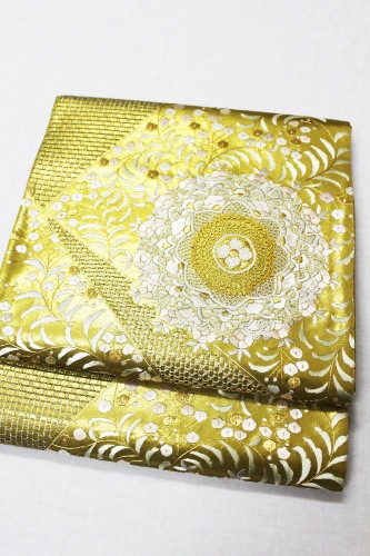 袋帯 汕頭刺繍 蘇州刺繍 相良刺繍 華紋 フォーマル シルバー　正絹　高級　新品 最高級袋帯「相楽汕頭蘇州刺繍 唐花華紋」 | 販売着物商品,袋帯,礼装用