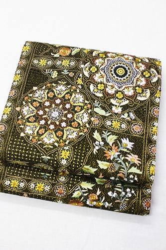 超特価セール開催！！ 最高級袋帯「蘇州相楽刺繍 ラメ糸に大小華紋」 | 販売着物商品 着物・浴衣