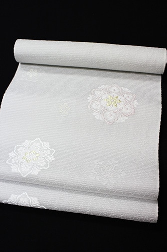 西陣織京都イシハラ謹製 夏物絽九寸名古屋帯「華紋」 | 販売着物