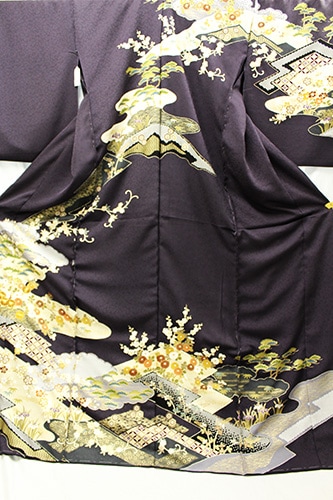 最高級丹後ちりめん訪問着「鹿の雲に四季の花」 | 販売着物商品,訪問着  