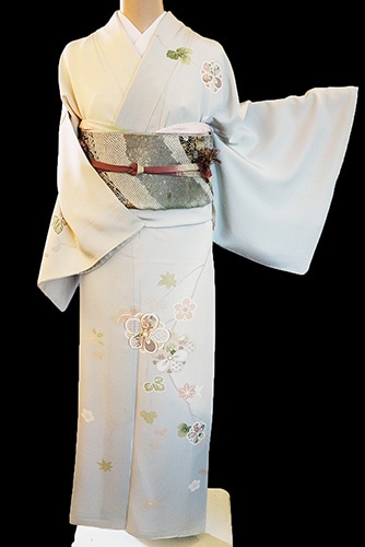 正絹訪問着 レンタルフルセット「染分けぼかしに四季の花」 | レンタル