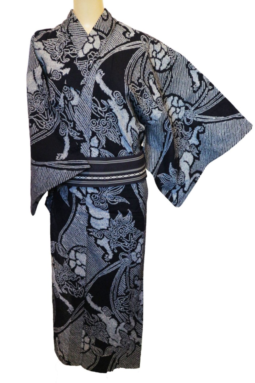 男性浴衣レンタルフルセット「絞り 花」 | レンタル着物,男性用・子供