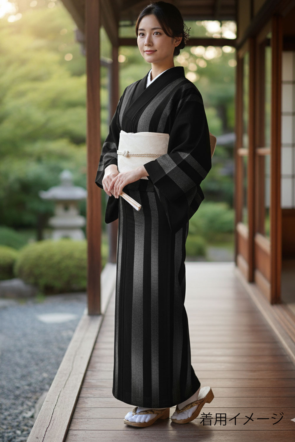 高級訪問着　夏物　枝垂れ桜　手描き　濃紺　五泉　正絹　絽　新品未仕立て 高級訪問着夏物枝垂れ桜手描き濃紺五泉正絹絽新品未仕立て