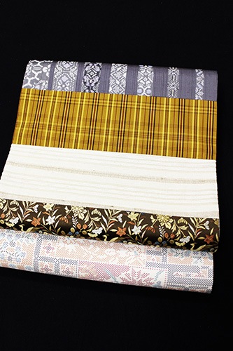 最高級おしゃれ袋帯「きりばめ手織 横段幾何学」 | 販売着物商品,袋帯  