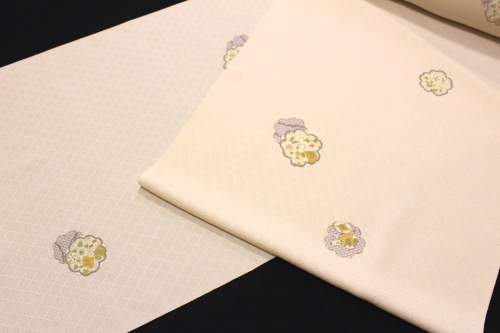 最高級丹後ちりめん小紋「花に宝尽くし飛び柄」 | 販売着物商品