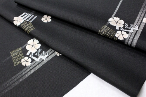 最高級丹後ちりめん小紋「飛び柄 源氏香に花」 | すべての商品