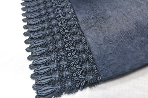 ショール 二方レース 裏付 オリジナル小物リメイクお誂え オリジナル商品お誂え オリジナル小物リメイクお誂え ショール きものサロンながしま