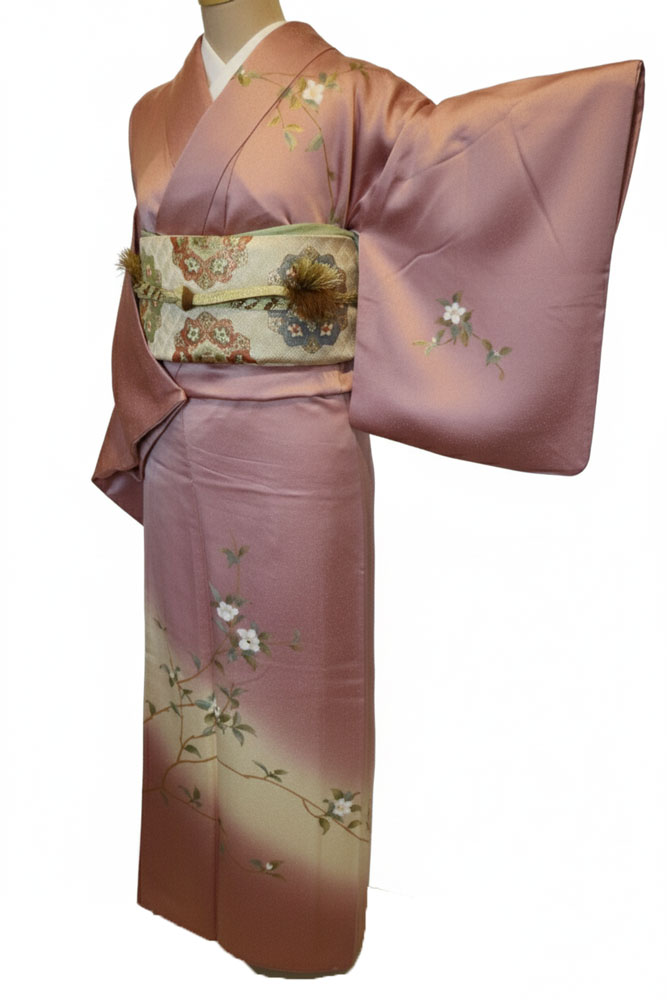 正絹訪問着レンタルフルセット「箔 枝花」 | すべての商品 | きもの