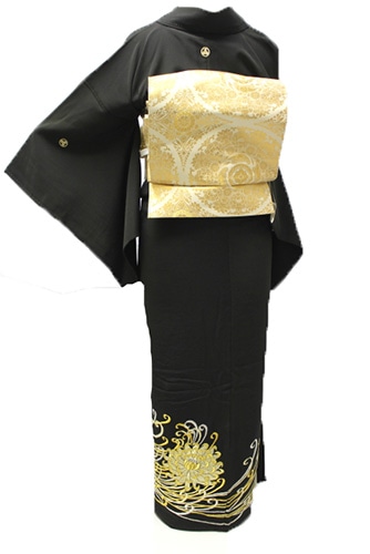 美品　正絹　作家　黒留袖　西陣袋帯　フルセット5点　身丈160 裄67.5 美品 正絹 作家 黒留袖 西陣袋帯 フルセット5点 身丈160 裄67.5