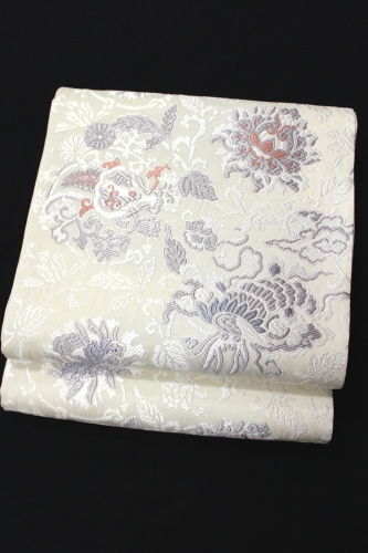 新品 正絹 袋帯 山岡古都 染織美術品 古都染人 薬墨 黒 京都 3181