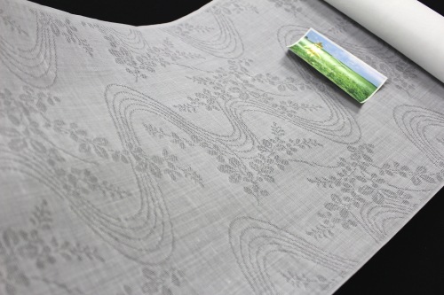 【和遊館】NJC013　夏物！トスコ麻混夏長襦袢　流水に萩