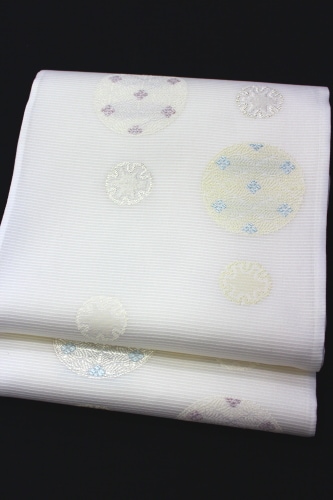 夏物　逸品！！　絽　華丸紋様袋帯　正絹 夏物逸品！！絽華丸紋様袋帯