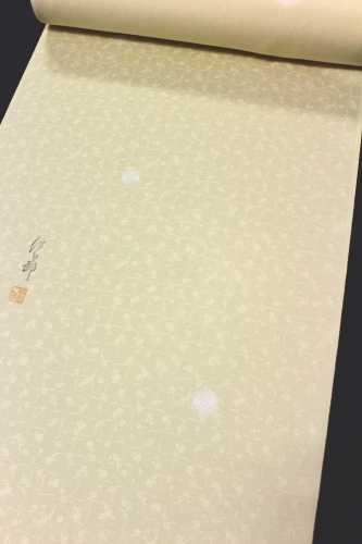 柔らかもん　蛍ぼかし　暈し　正絹　絹　反物　新品未使用　丹後ちりめん 最高級丹後ちりめん小紋「鹿の子蛍ぼかし」 | 販売着物商品,おしゃれ