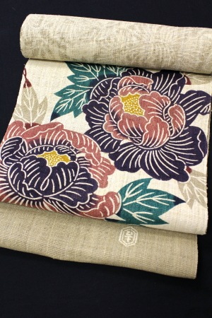 正絹 栗繭 名古屋帯（未使用品）【齋英】