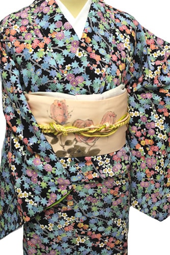 正絹小紋レンタルフルセット「四季の花総柄」 | すべての商品 | きもの