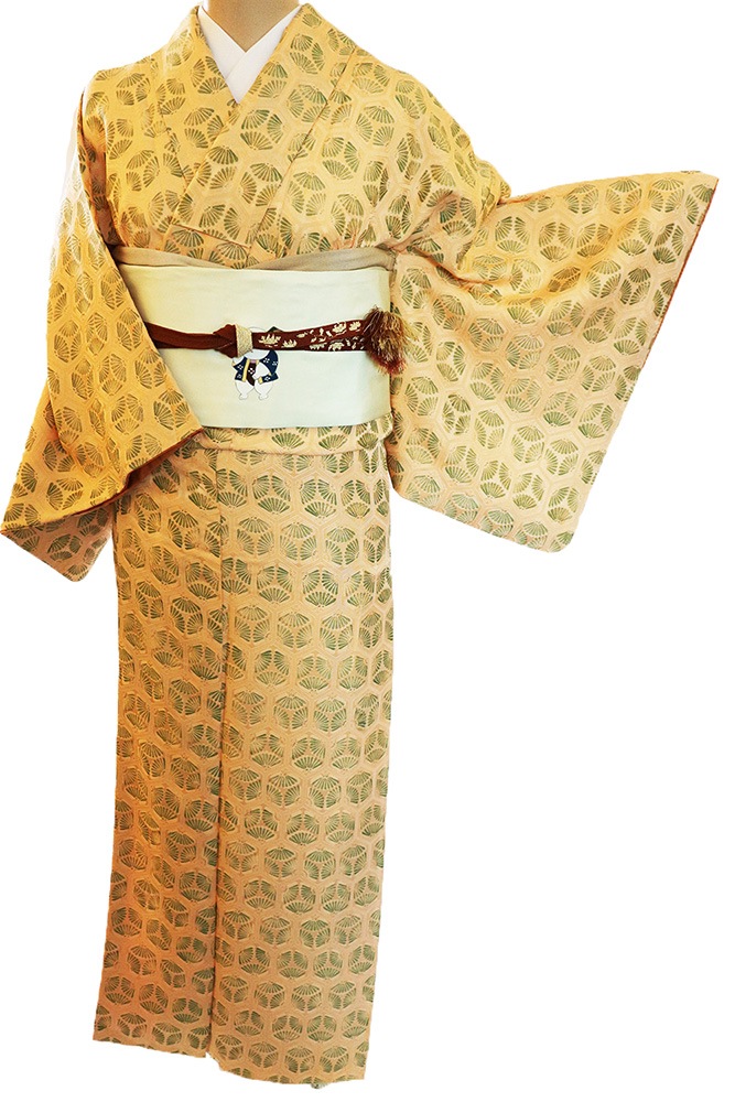 和装 着物 京仕立て 正絹亀甲地紋雪駄 単衣 色無地 新品 仕立上がり 正絹