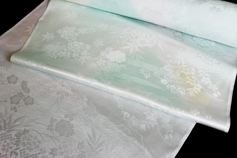 最高級丹後ちりめん長襦袢「雲取り四季の花に多色ぼかし」 | 販売着物