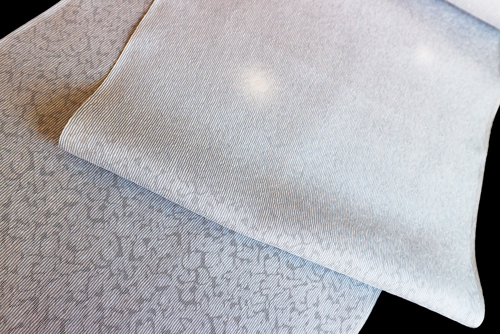 正絹の夏物紋紗着尺「京友禅 斜めよろけ地紋に蛍ボカシ」」 | 販売着物