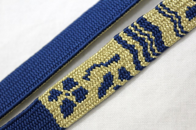 手組紐正絹帯締め「瑠璃紺に金糸使用」 | すべての商品 | きものサロン