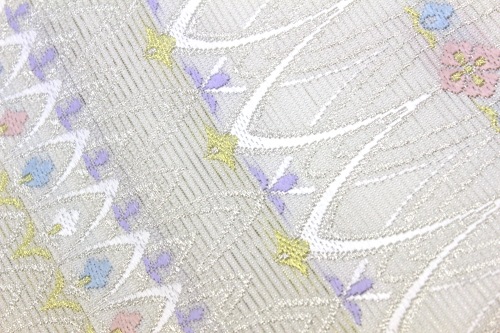 新品未使用 正絹 袋帯『西陣織』 【ブルー 洋風華紋】 No.1763 新品未使用 正絹 袋帯『西陣織』 【ブルー 洋風華紋】 No.1763