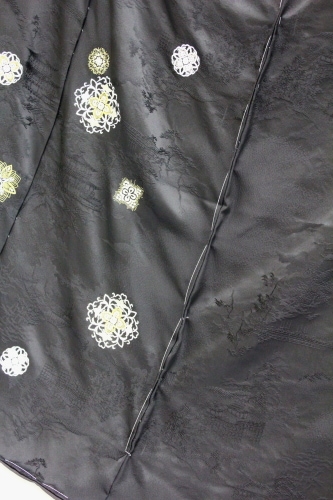 最高級正絹訪問着「風景の地紋に華紋飛び柄刺繍」 | 販売着物