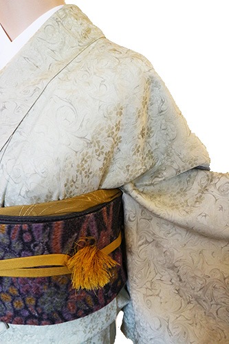 正絹訪問着レンタルフルセット「墨流しに横段ぼかし」 | レンタル着物