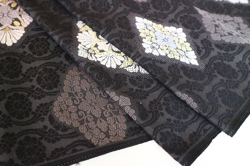 西陣織木原織物謹製 九寸名古屋帯「唐花に菱華紋」 | 販売着物商品