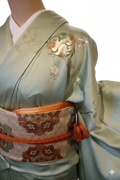 正絹単衣訪問着 レンタルフルセット「箔 唐花」 | すべての商品