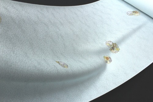 最高級丹後ちりめん小紋「雪輪に花飛び柄」 | 販売着物商品,おしゃれ