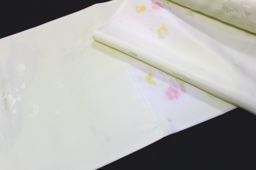 最高級小松ちりめん長襦袢「鱗に梅・菊・笹」 | 販売着物商品