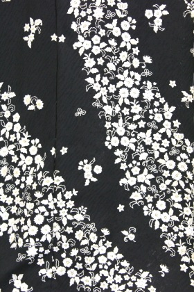 G 美品 作家物 露草に鈴虫 銀糸 刺繍 白黒 正絹 薄物 夏用 絽 紗 訪問着 G 美品 作家物 露草に鈴虫 銀糸 刺繍 白黒 正絹 薄物 夏用 絽