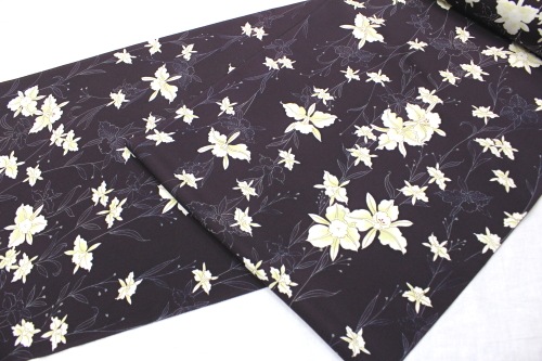 最高級丹後ちりめん小紋「岡本澄生作 花総柄」 | 販売着物商品