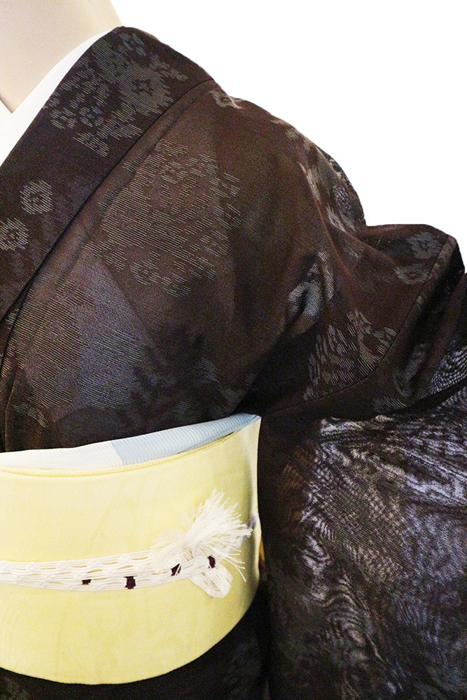 正絹夏紬レンタルフルセット「幾何学調有栖川文様」 | レンタル