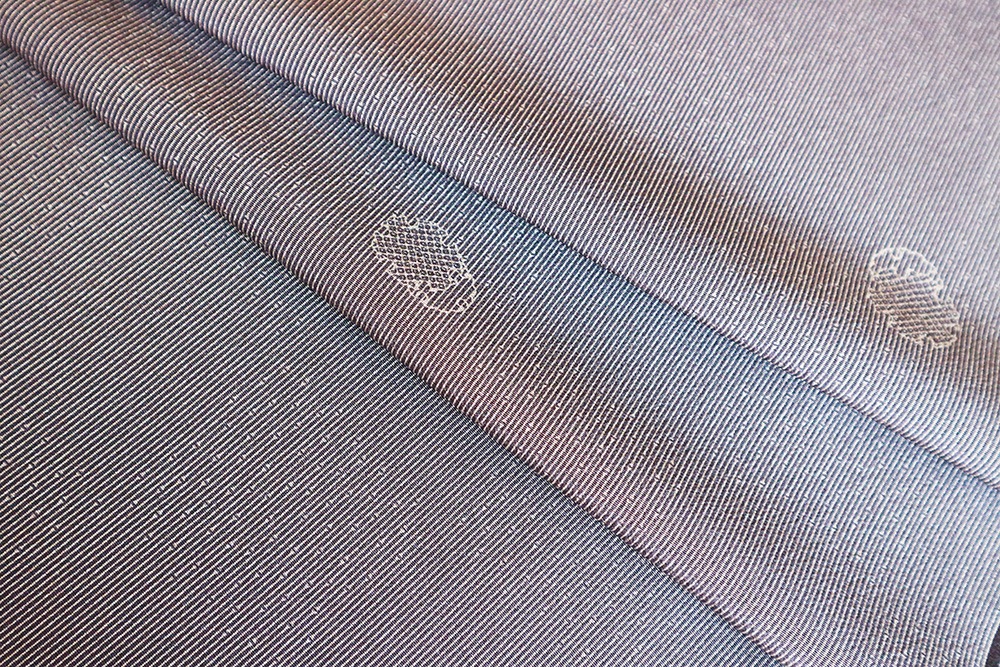 最高級丹後ちりめん江戸小紋「伝統工芸士監修 竹縞に雪輪」 | 販売着物