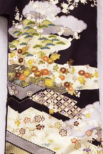 最高級丹後ちりめん訪問着「鹿の雲に四季の花」 | 販売着物商品,訪問着