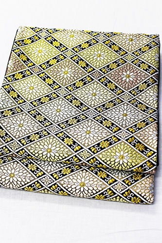 E121】厳選西陣 大きけれ 絵画のような繊細な織味近代花鳥画 全
