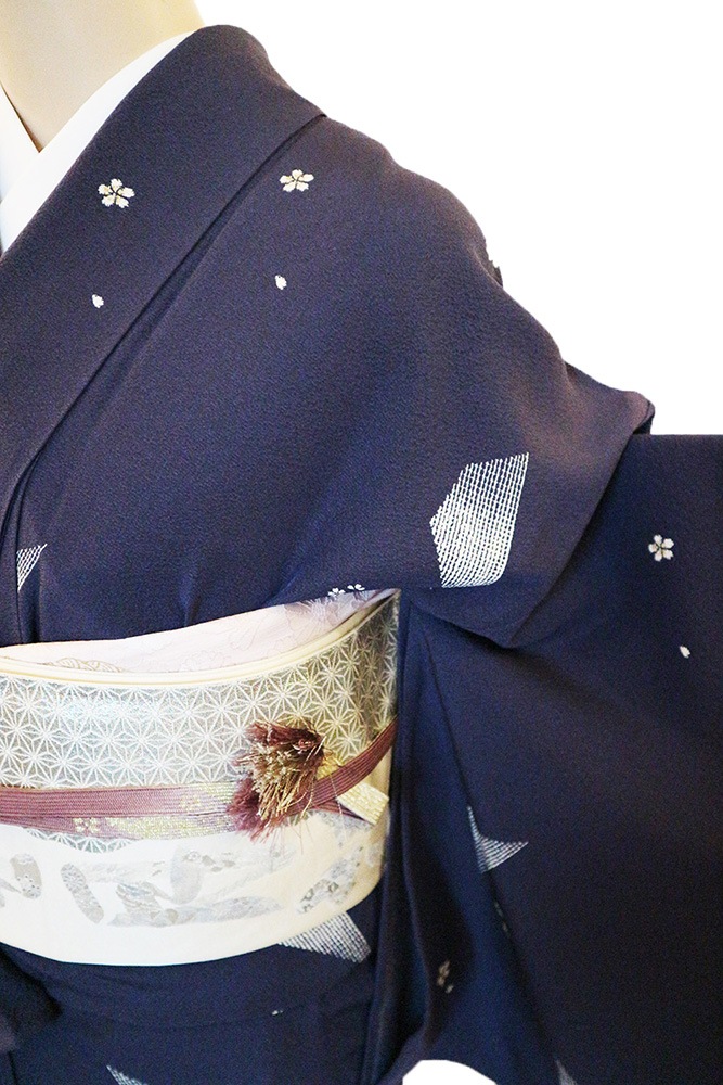 正絹単衣小紋レンタルフルセット「三角と小花飛び柄」 | すべて