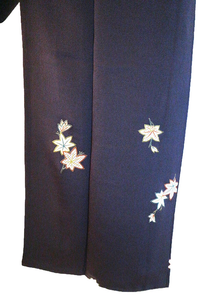 小紋 全体柄 楓 正絹 反物 小紋 全体柄 楓 正絹 反物