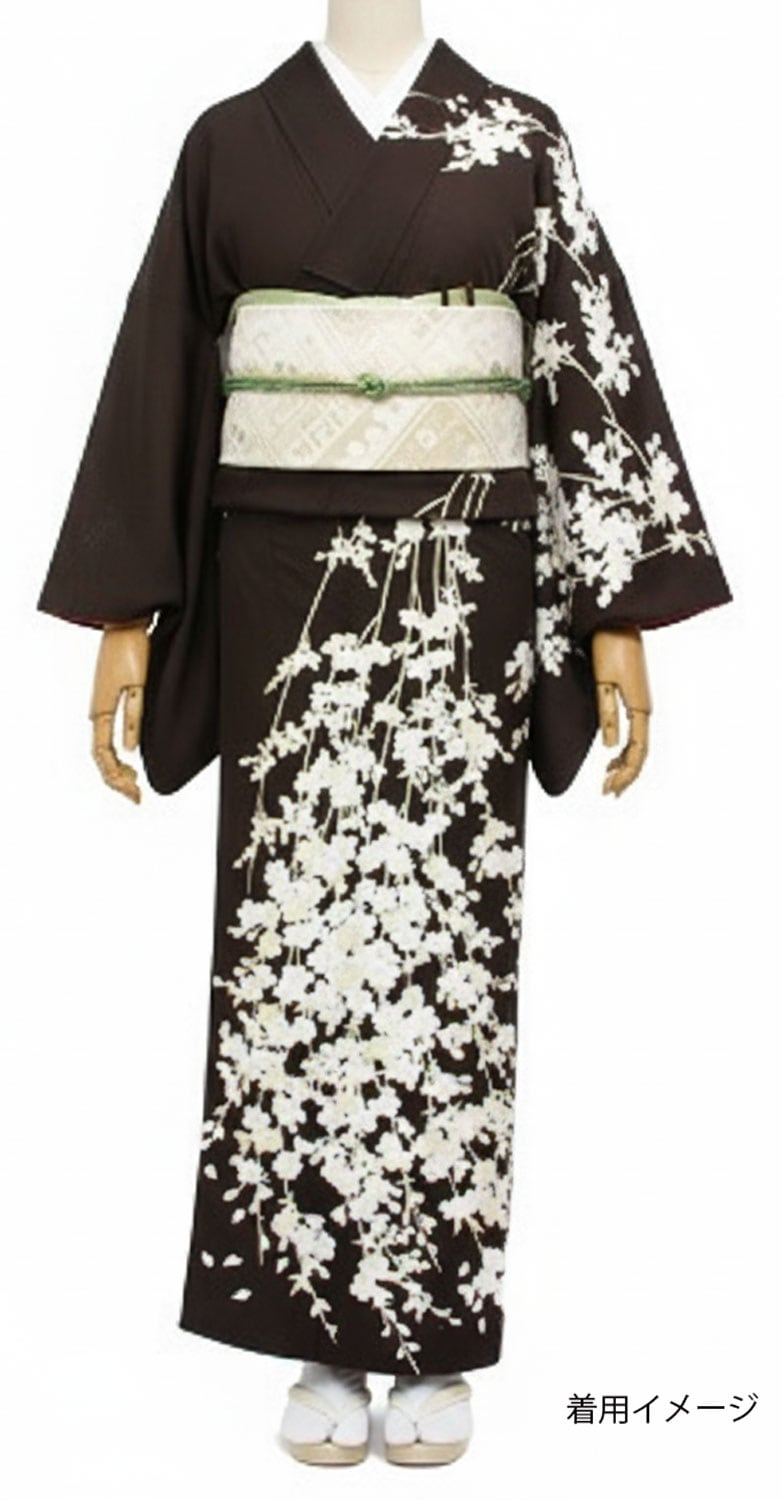 最高級丹後ちりめん訪問着「刺繍 枝垂れ桜」 | 販売着物商品