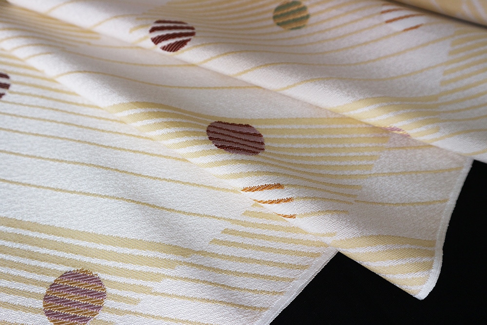 【美品】名古屋帯/西陣織/ストライプ/幾何学模様 000000013317_UfdUUD5.jpg