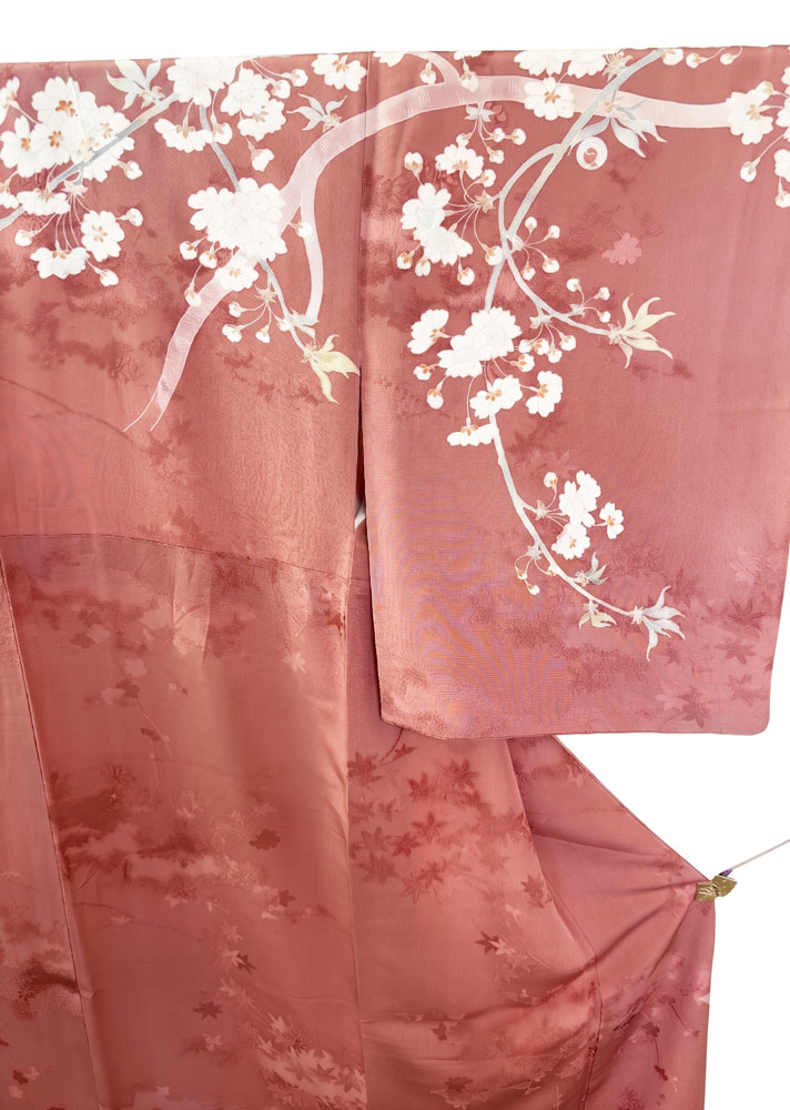 正絹訪問着レンタルフルセット「手描友禅桜」 | レンタル着物 | きもの