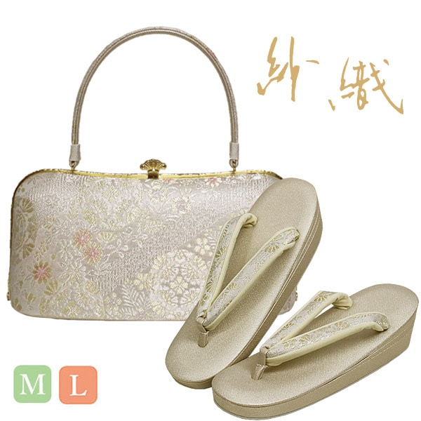 mei❁発送ゆっくりです。【一度のみ使用品】礼装用　和装用草履バッグセット mei❁発送ゆっくりです。【一度のみ使用品】礼装用 和装用草履