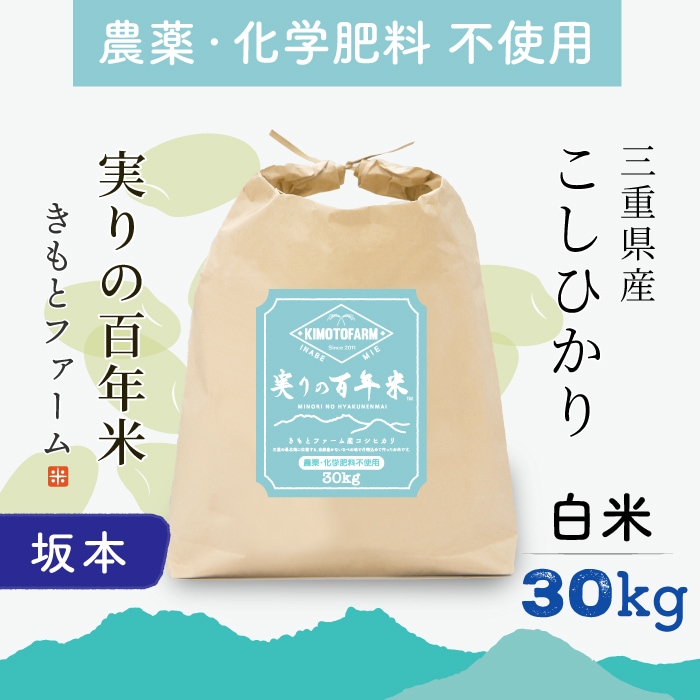 坂本01】2025年産 実りの百年米 農薬・化学肥料不使用 KIMOTOファーム