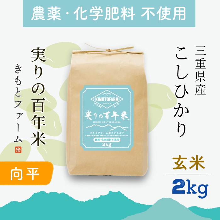 向平09】2025年産 実りの百年米 農薬・化学肥料不使用 KIMOTOファーム