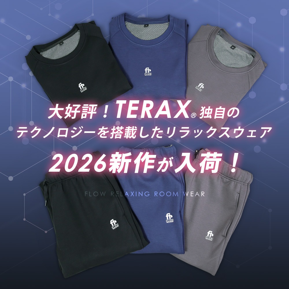 ���¥�� �ѥ���� TERAX �ƥ�å��� �롼�०���� Ĺµ �ѥ�� �岼���å� ���� ������ ��� ��ǥ����� ���ȥ�å�  FLOW RELAXING WEAR