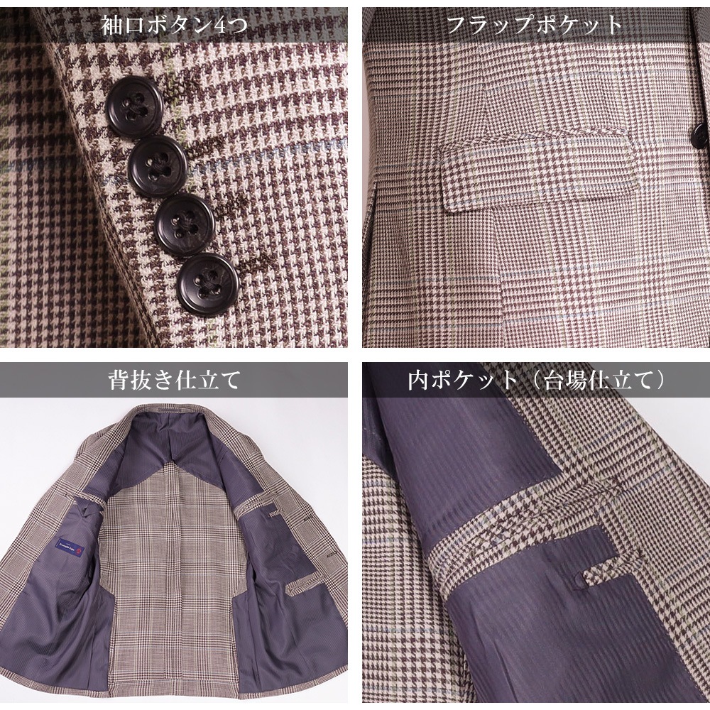 ���㥱�å� ��� �����ͥ���� ���˥� Ermenegildo Zegna �����ꥢ���� �ơ��顼�ɥ��㥱�å� ����ݡ��� ������ 2�ĥܥ��󥸥㥱�å� �ӥ��ͥ����㥱�å� �����å� �֥饦�� �����륷������ �ղ� ����